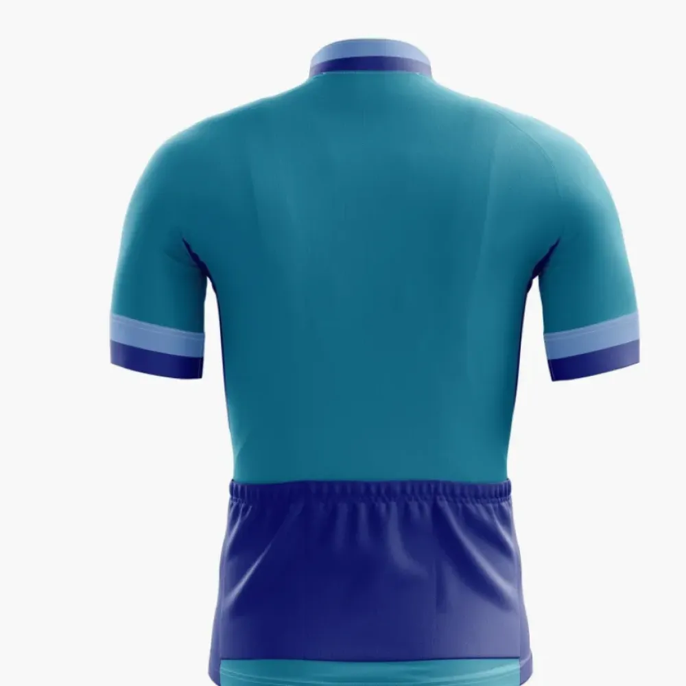 Charlotte Skyline Teal Blue Cycling Jersey