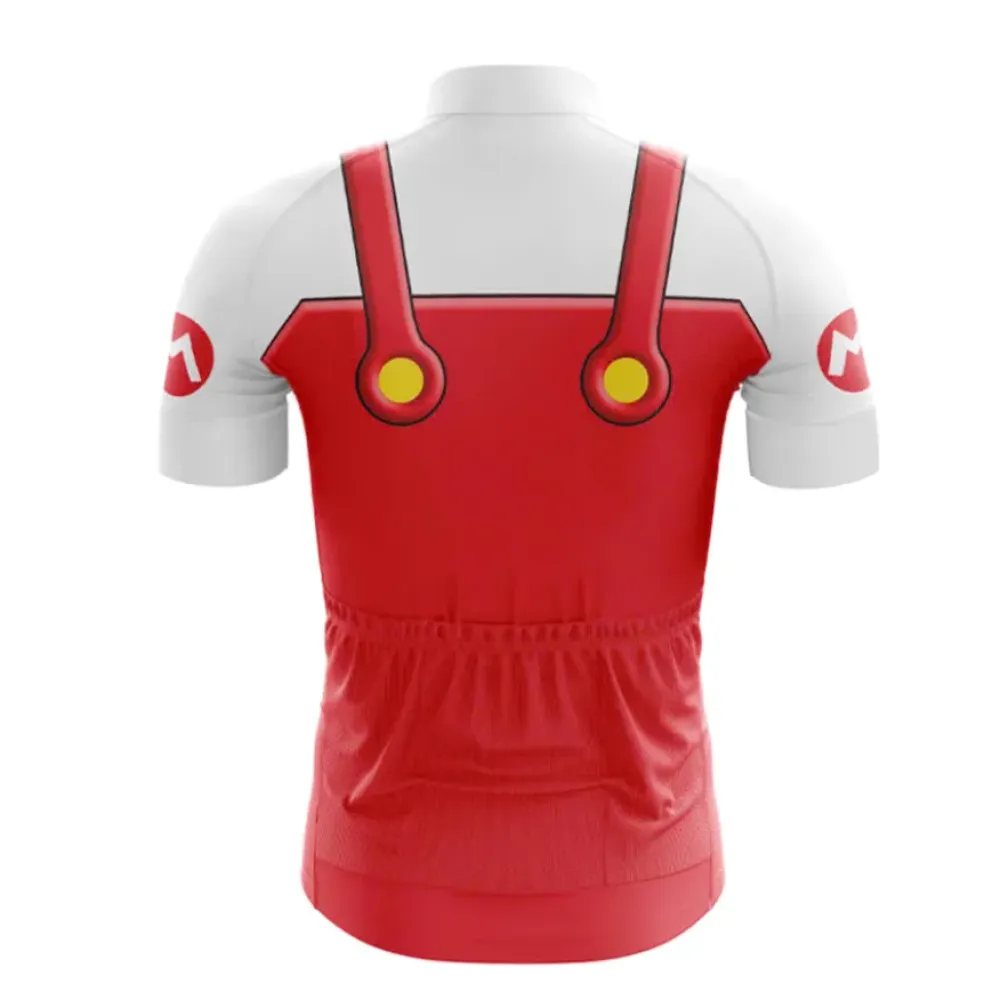 Mario Fire Cycling Jersey Red/White