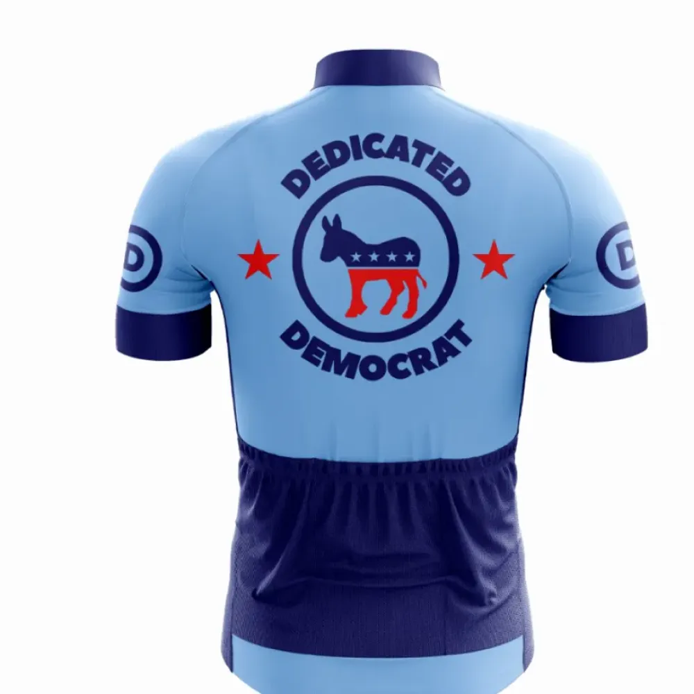 Dedicated Democrat Cycling Jersey Blue/Blue/Red