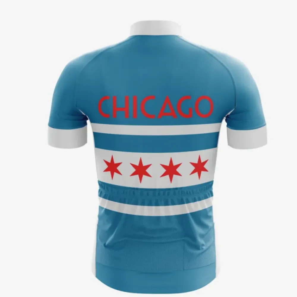 Chicago Cycling Jersey - Blue/Red/Stars