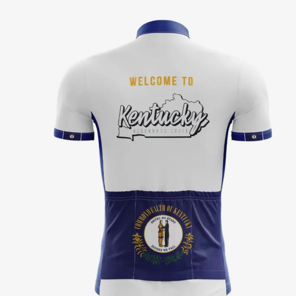 Kentucky Cycling Jersey Welcome Blue/Green/Yellow
