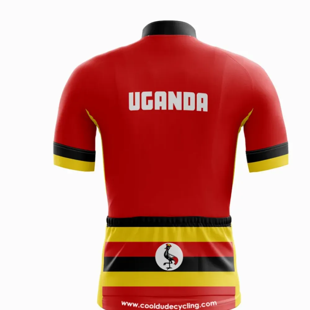 Uganda Cycling Jersey Bold Red/Yellow/Black