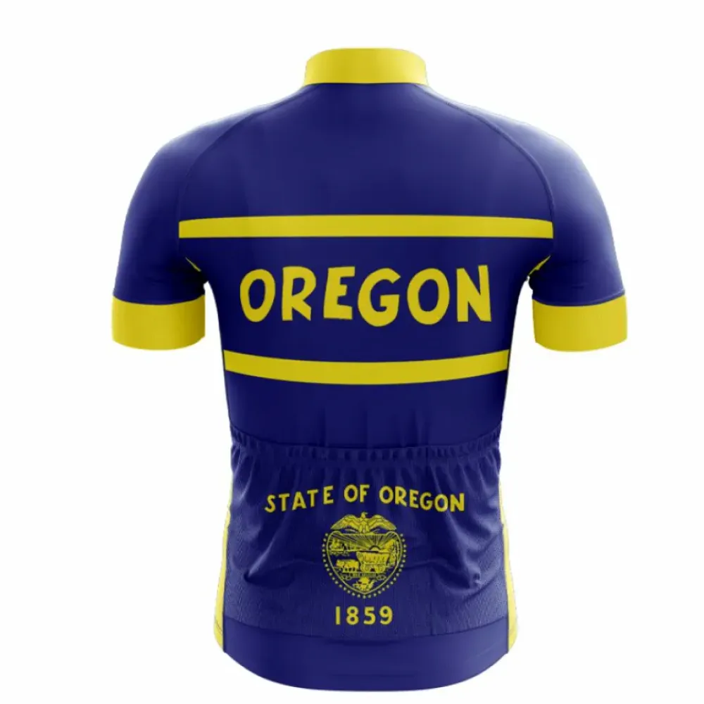 Oregon Cycling Jersey Blue/Yellow