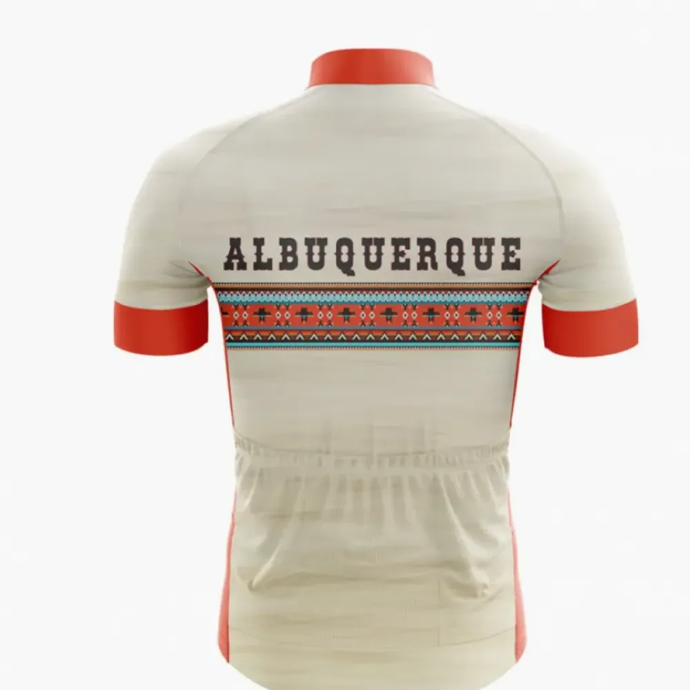 Albuquerque Cycling Jersey Striped/Red/Tan