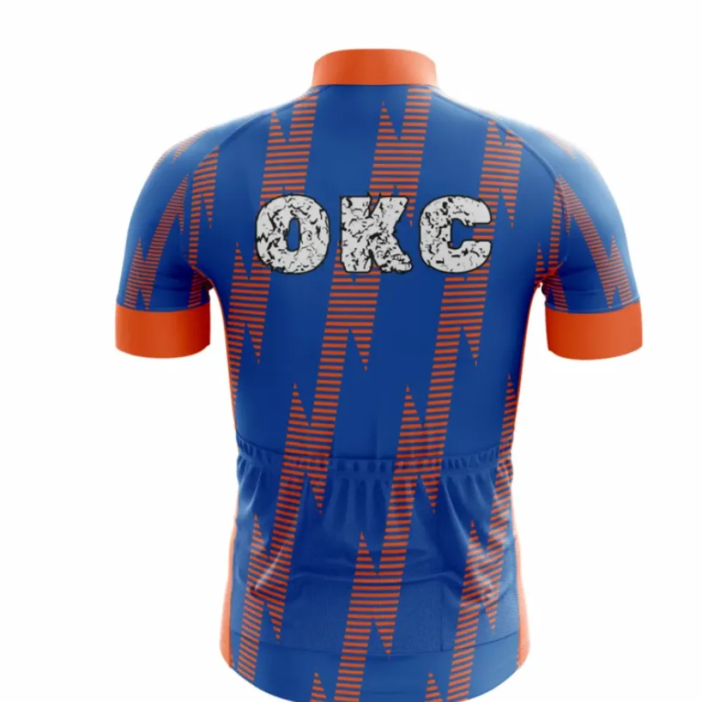 OKC Cycling Jersey Bright Orange/Blue