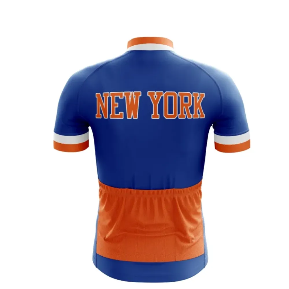 New York Knicks Cycling Jersey Blue/Orange/White