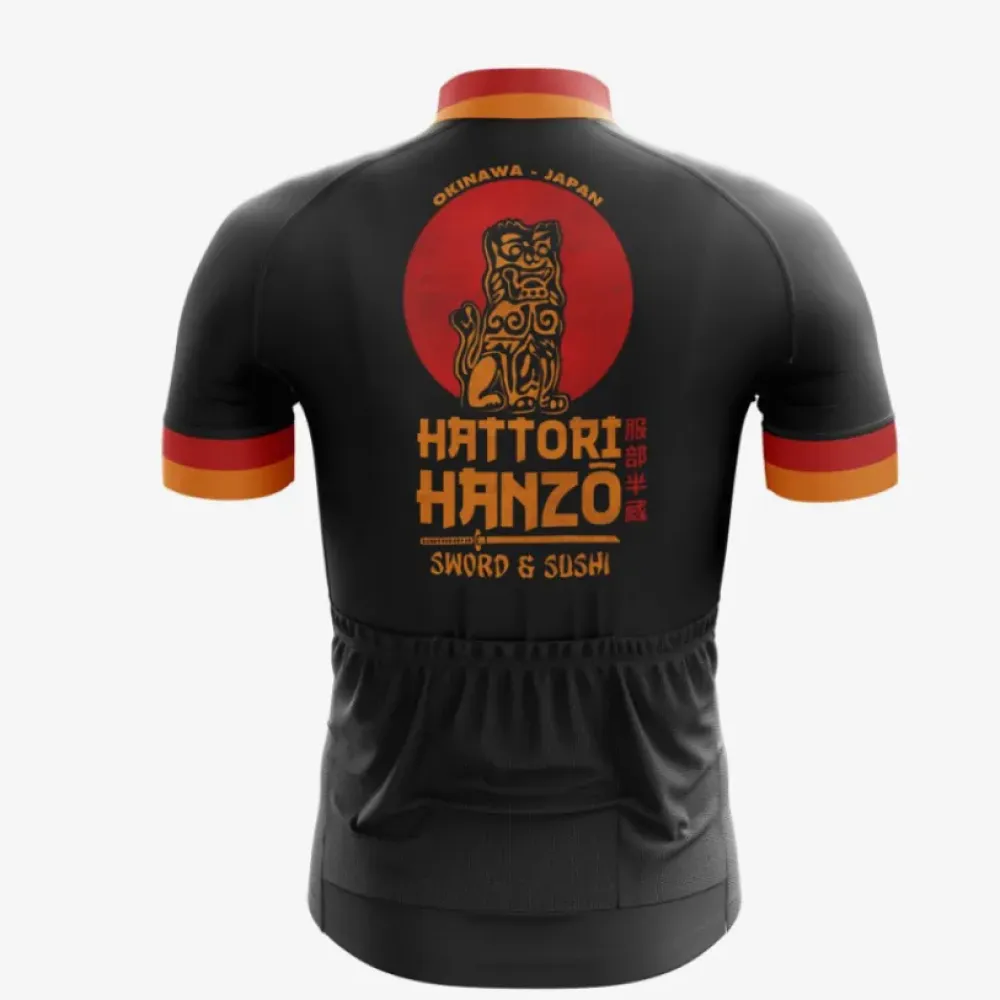 Hattori Hanzo Sword & Sushi Cycling Jersey Black/Red/Orange