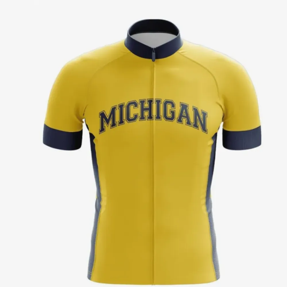 Michigan Cycling Jersey Navy/Yellow
