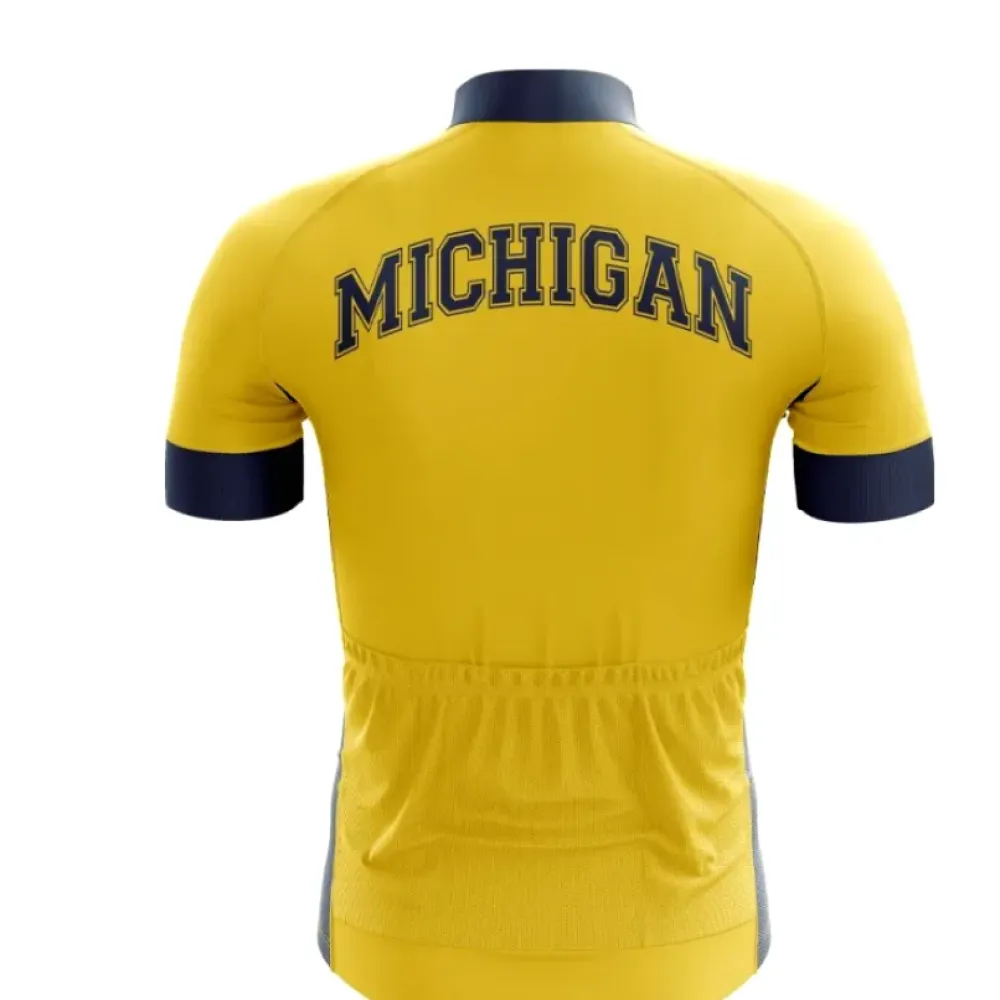 Michigan Cycling Jersey Navy/Yellow