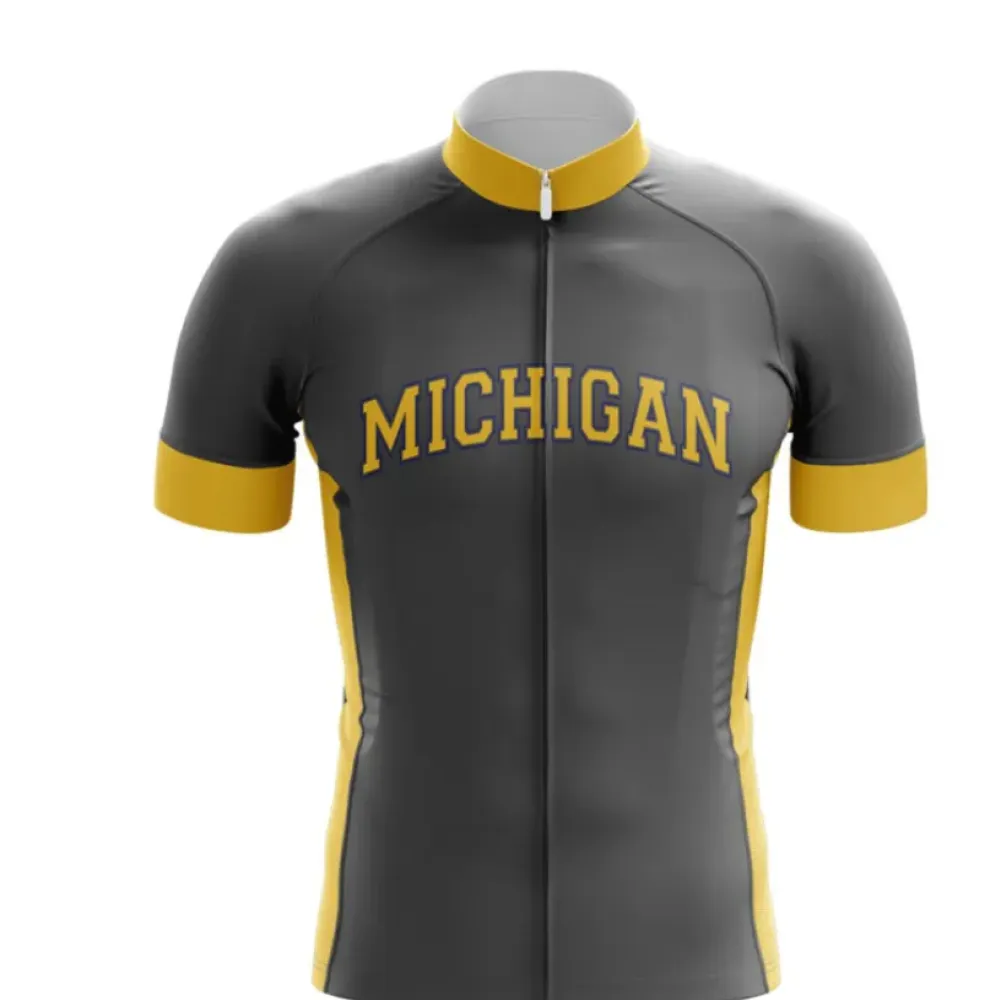 Michigan Cycling Jersey Navy/Yellow