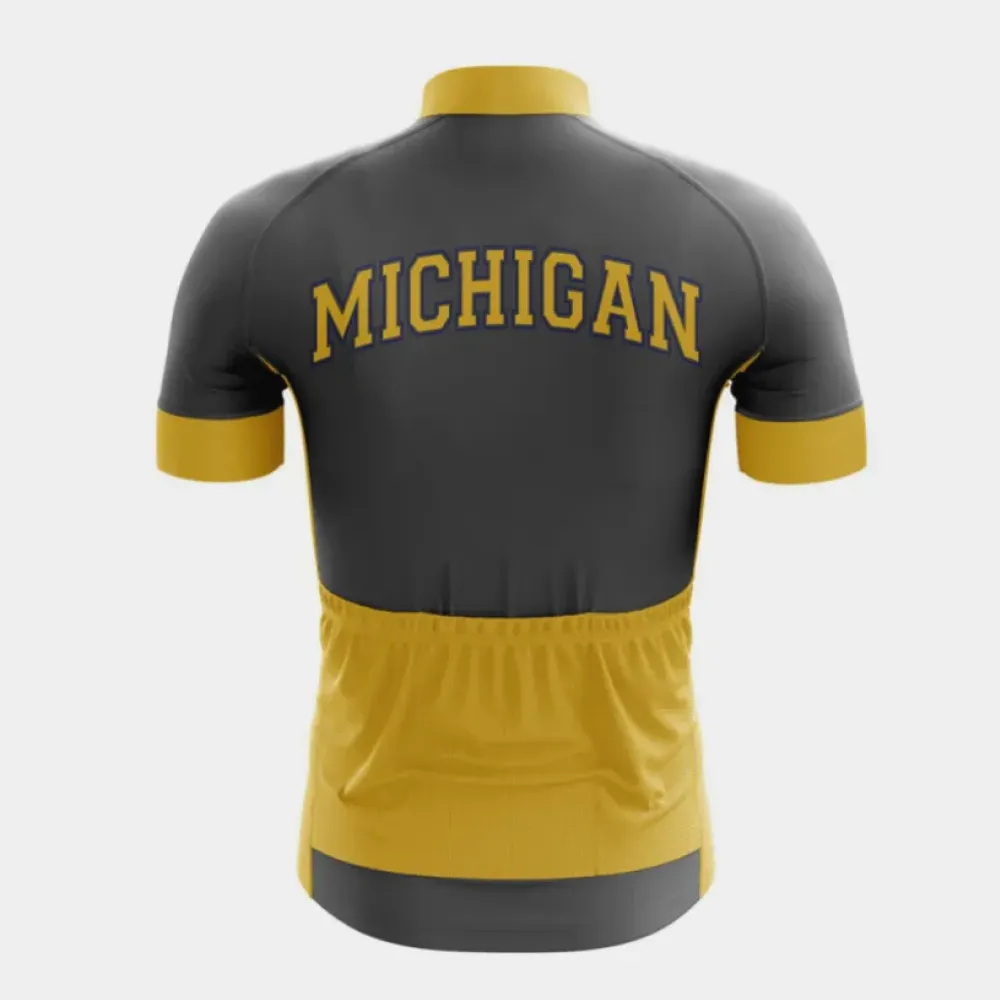 Michigan Cycling Jersey Navy/Yellow