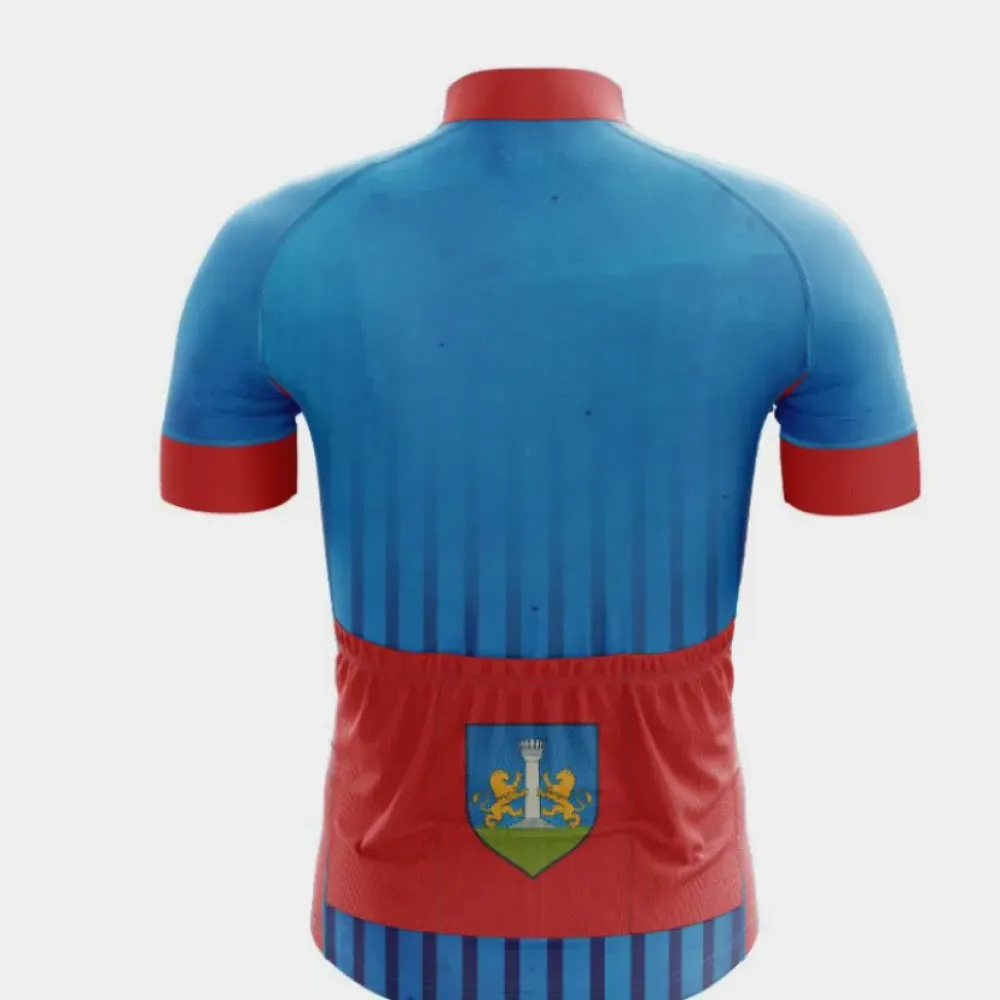 Ajaccio Cycling Jersey Blue/Red/Gold