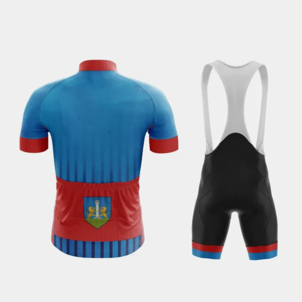Ajaccio Cycling Jersey Blue/Red/Gold