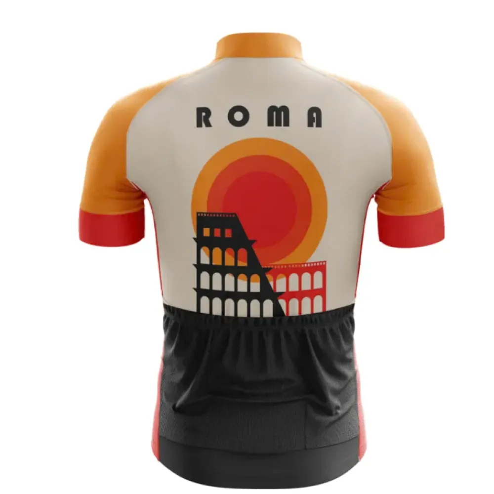 Roma Cycling Jersey Vibrant Gold/Red/Black