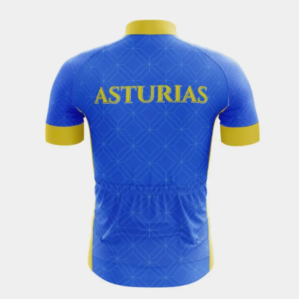 Asturias Cycling Jersey Blue/Yellow