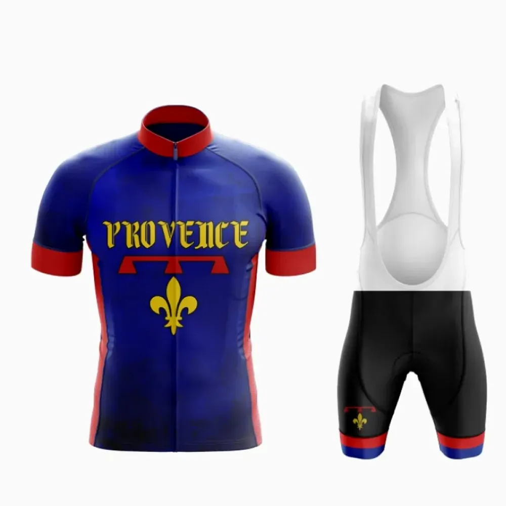 Provence Cycling Jersey Blue/Red/Yellow