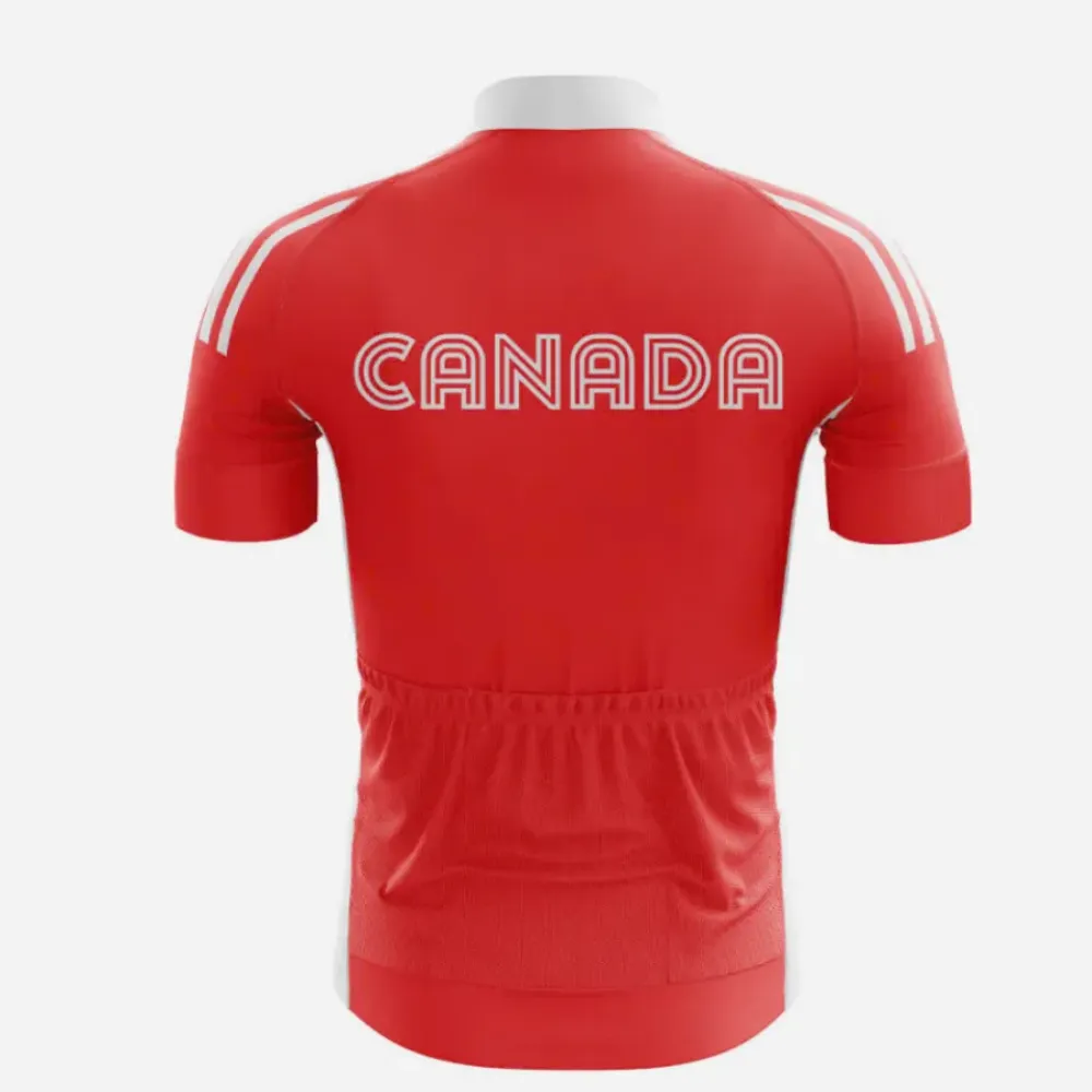 Canada Retro Cycling Jersey Red/White