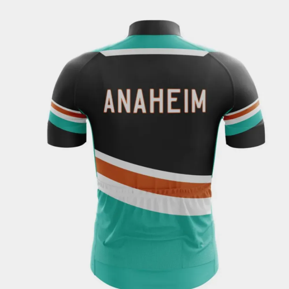 Anaheim Cycling Jersey Stylish Teamwear Black/Green/Orange