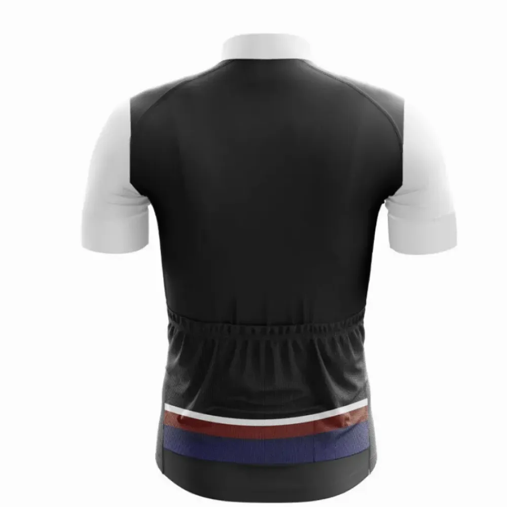 Superhero Style Cycling Jersey Black/White/Grey