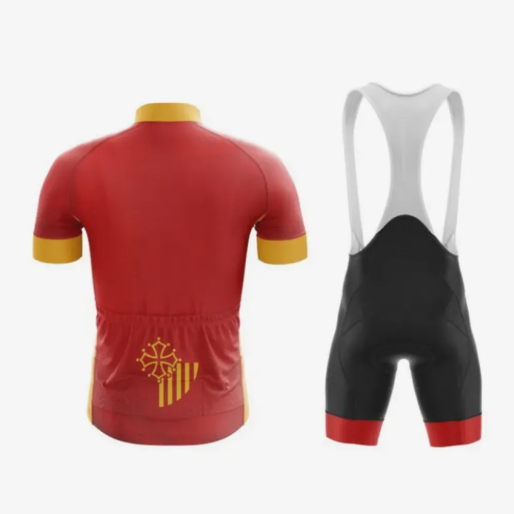 Languedoc-Roussillon Cycling Jersey Bold Red/Yellow/Gold