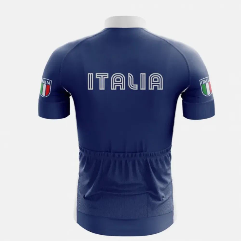 Italian Retro Cycling Jersey Italia/Blue/White