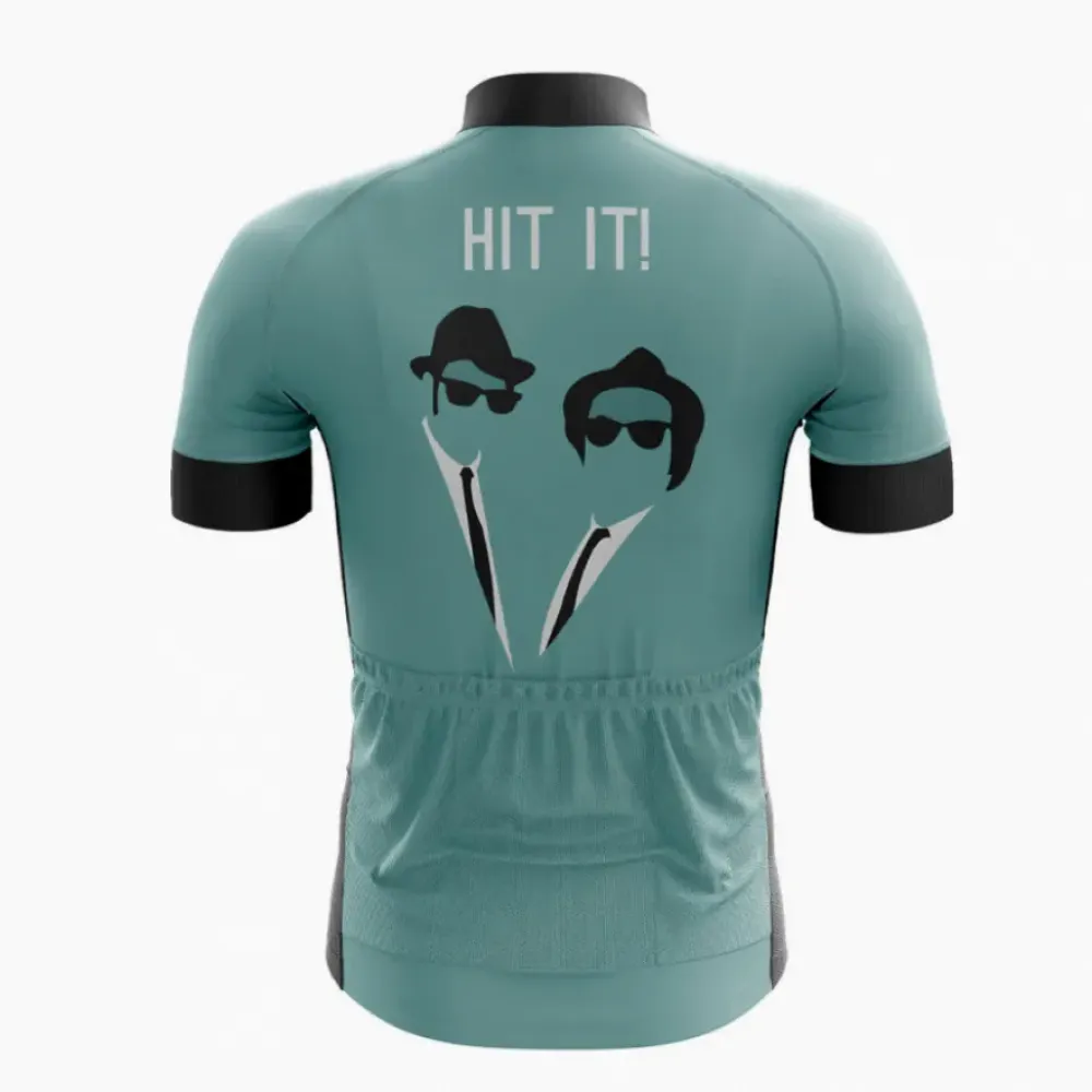 Blues Brothers Hit It Cycling Jersey Teal/Black