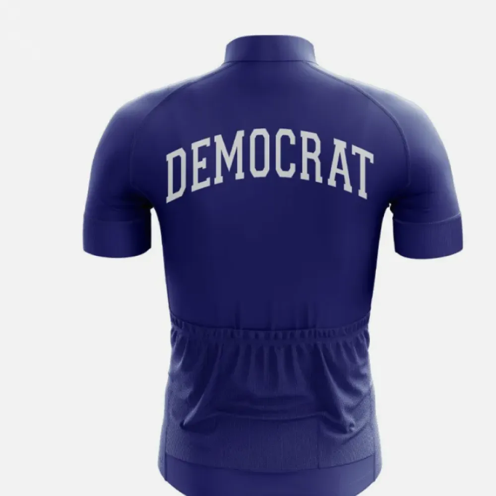 Democrat Cycling Jersey Short Sleeve Navy/White
