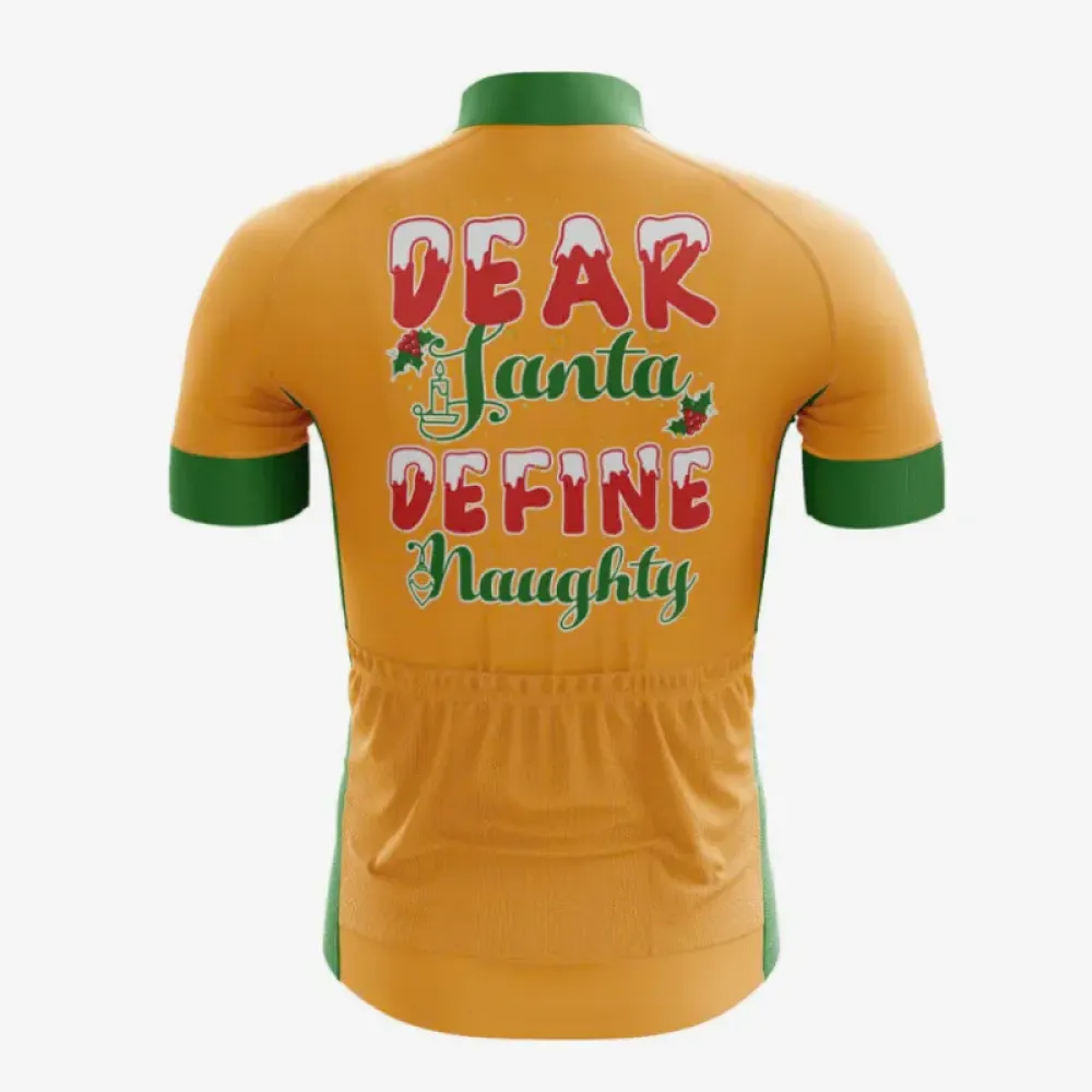 Santa's Naughty Yellow/Green Cycling Jersey