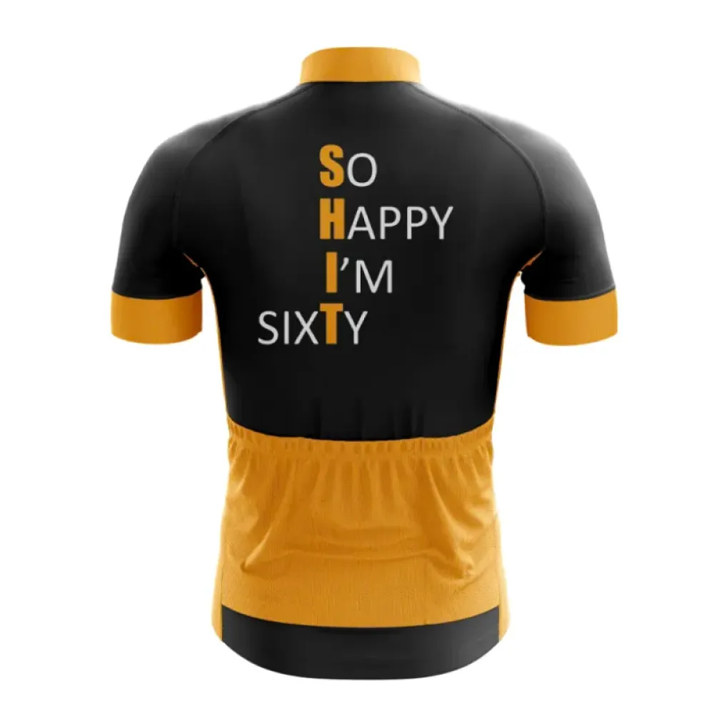 Happy 60th Cycling Jersey Black/Yellow