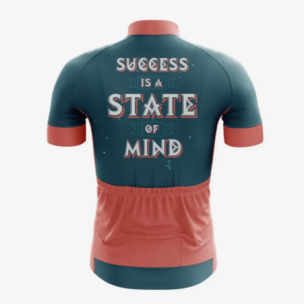 Success State of Mind Cycling Jersey Teal/Red