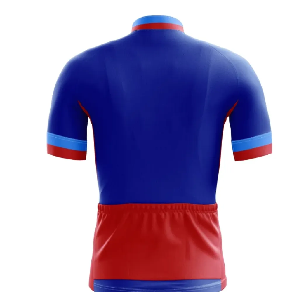Detroit Skyline Cycling Jersey - Premium Team Wear Blue/Red