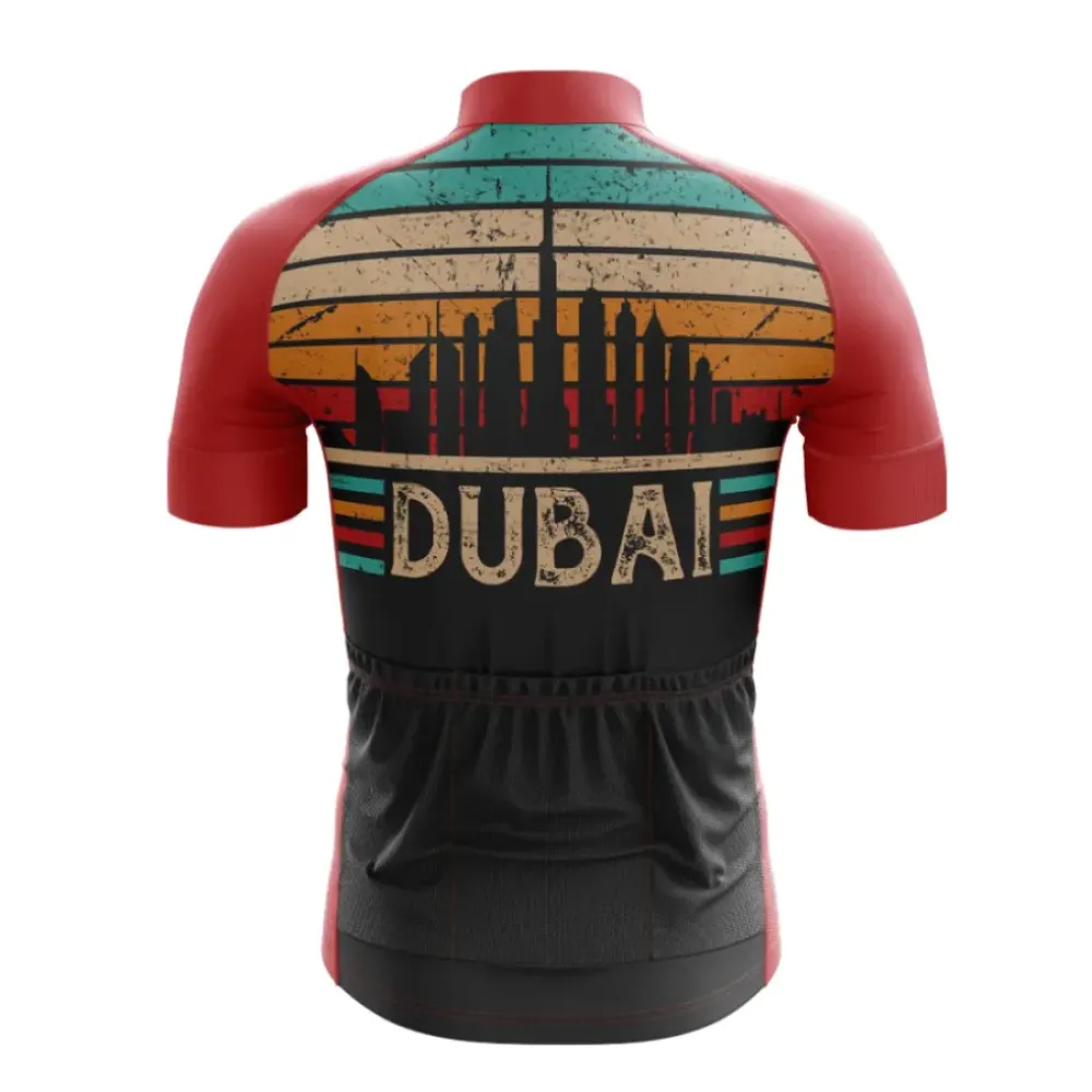 Dubai Vintage Cycling Jersey Red/Green/Beige