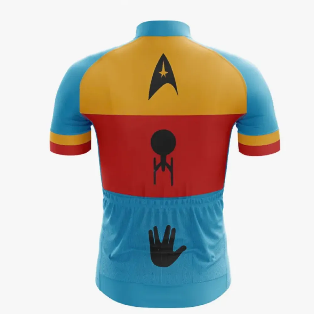 Star Trek Galactic Explorer Cycling Jersey Blue/Yellow/Red