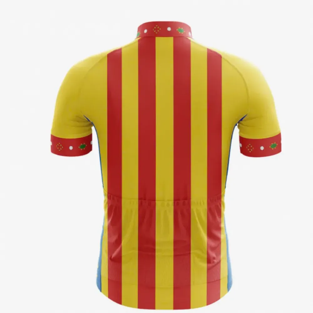 Valencia Cycling Jersey Red/Yellow/Striped