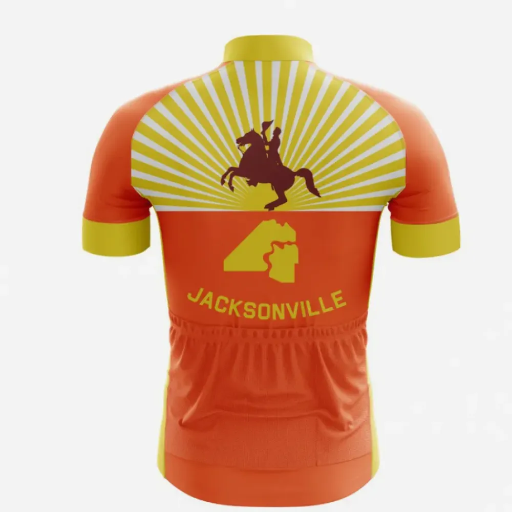 Jacksonville Cycling Jersey - Florida Nostalgia Orange/Yellow/Red