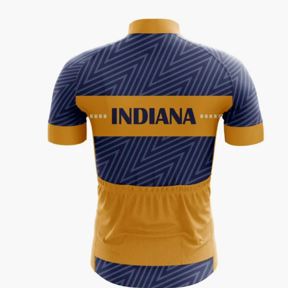 Indiana Hoosier Cycling Jersey Navy/Yellow/Blue