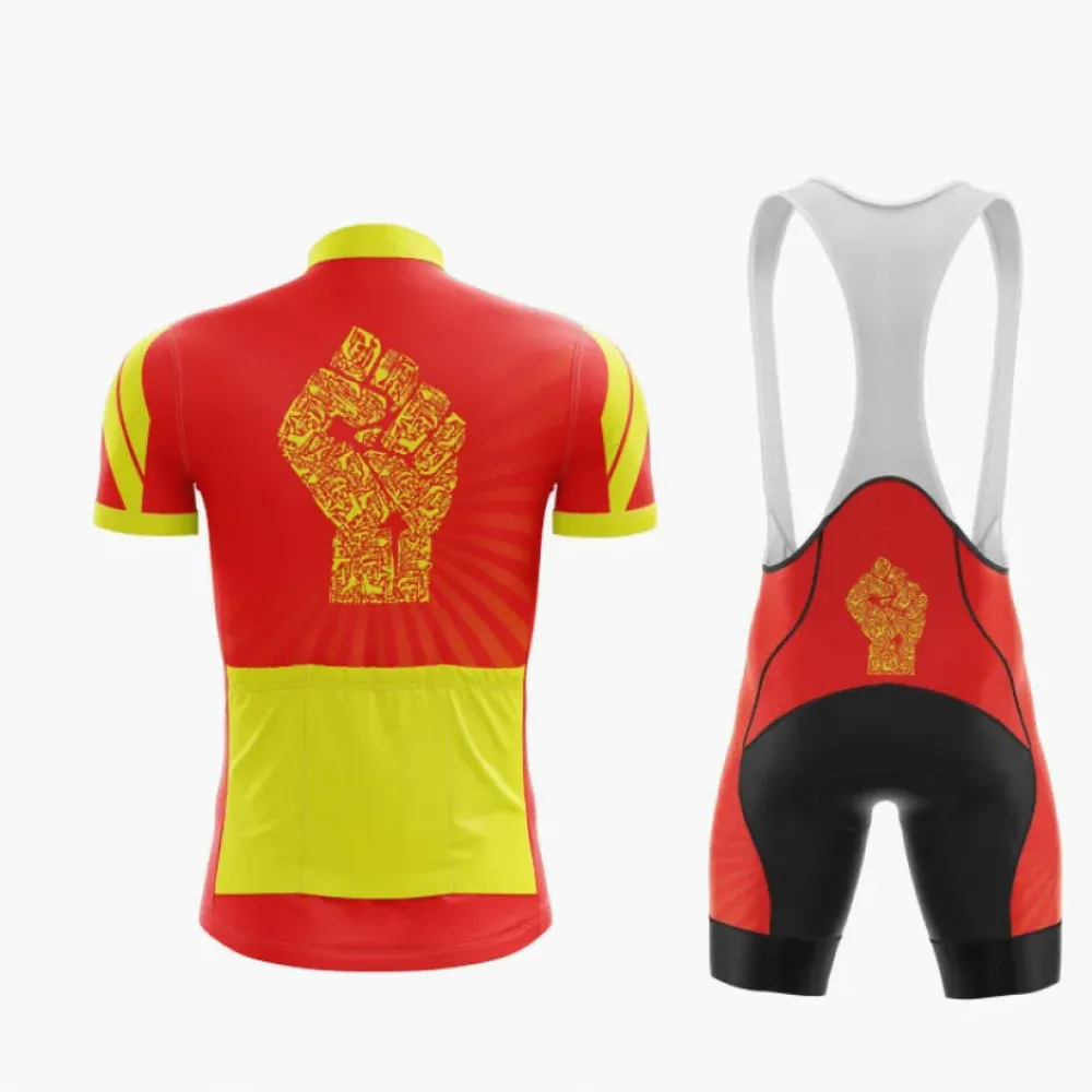 Revolution Cycling Kit Fist Design Red/Yellow/Black