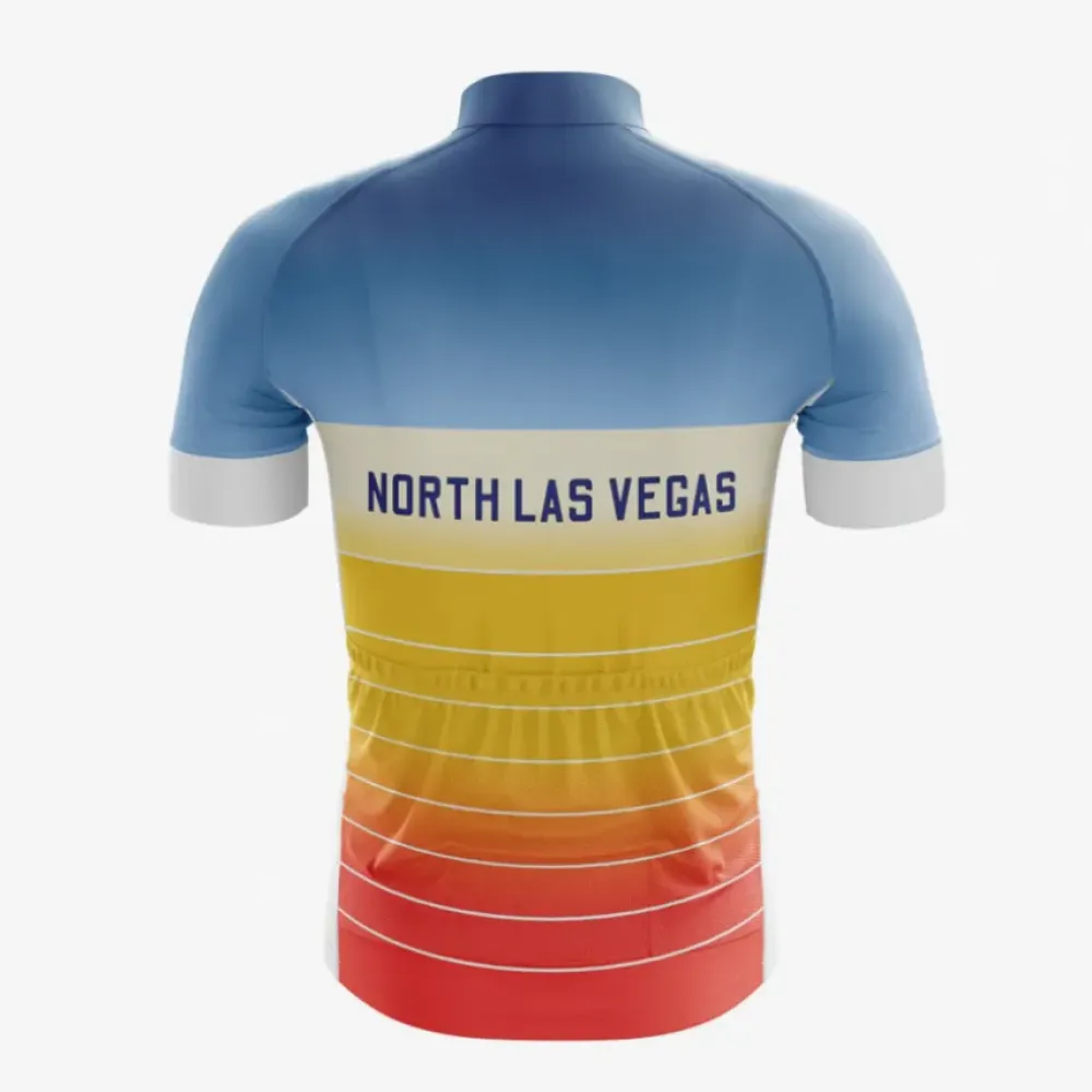 North Las Vegas Cycling Jersey Blue/Yellow/Red Gradient
