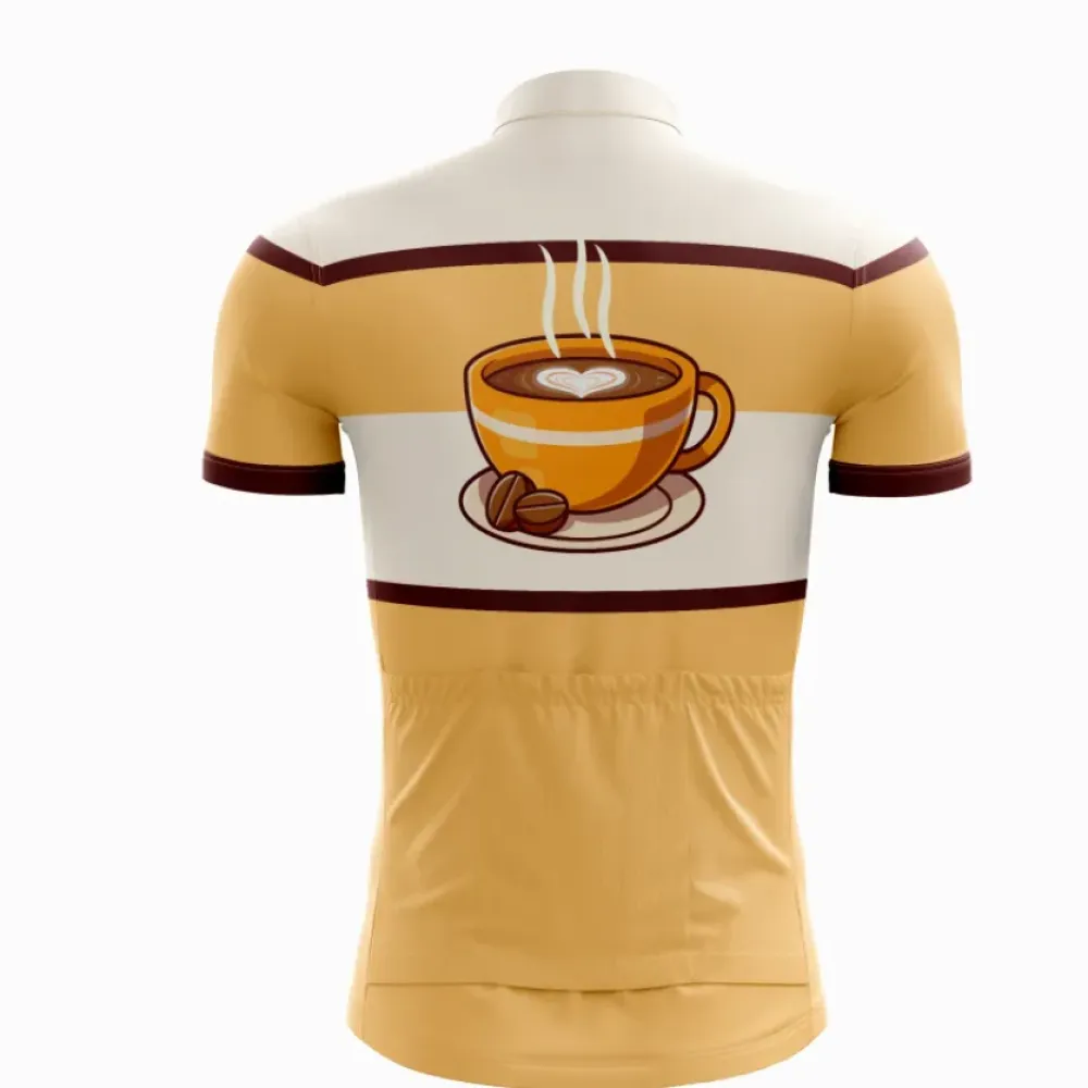 Cafe Latte Gold/White/Brown Cycling Jersey