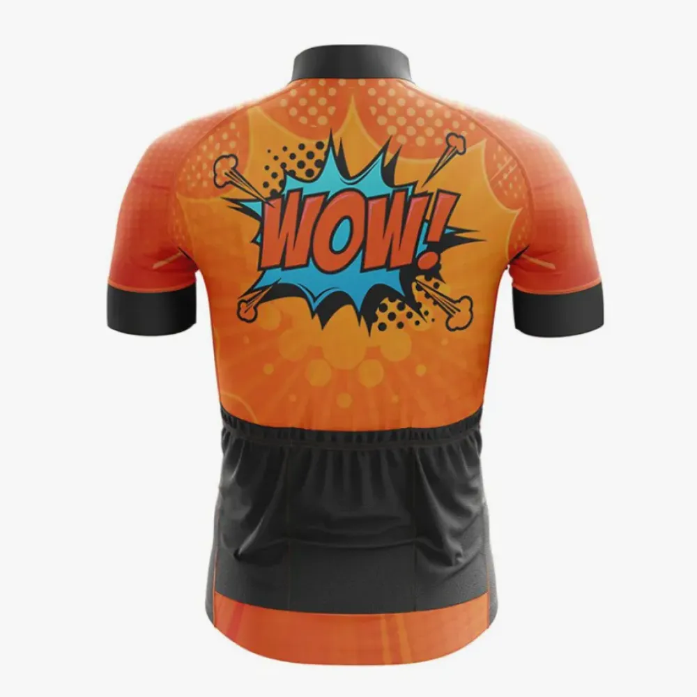 Wow Pop Art Cycling Jersey Orange/Black/Grey