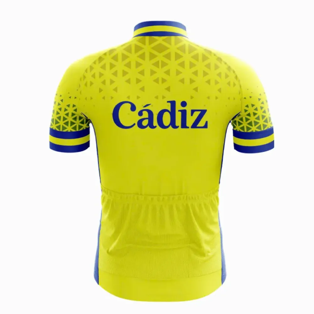 Cadiz Cycling Jersey Blue/Yellow/Geometric