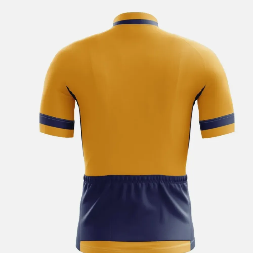 Indiana Skyline Cycling Jersey Gold/Navy/Short Sleeve