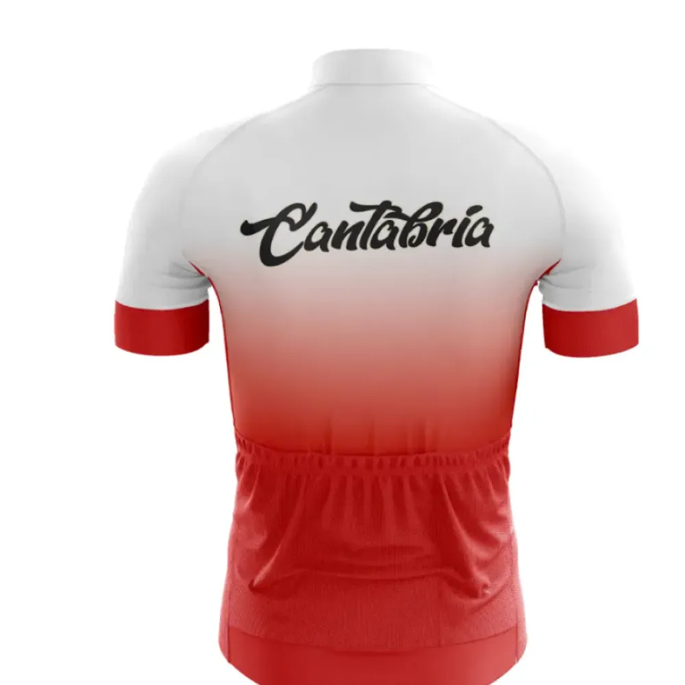 Cantabria Cycling Jersey Red/White/Gradient