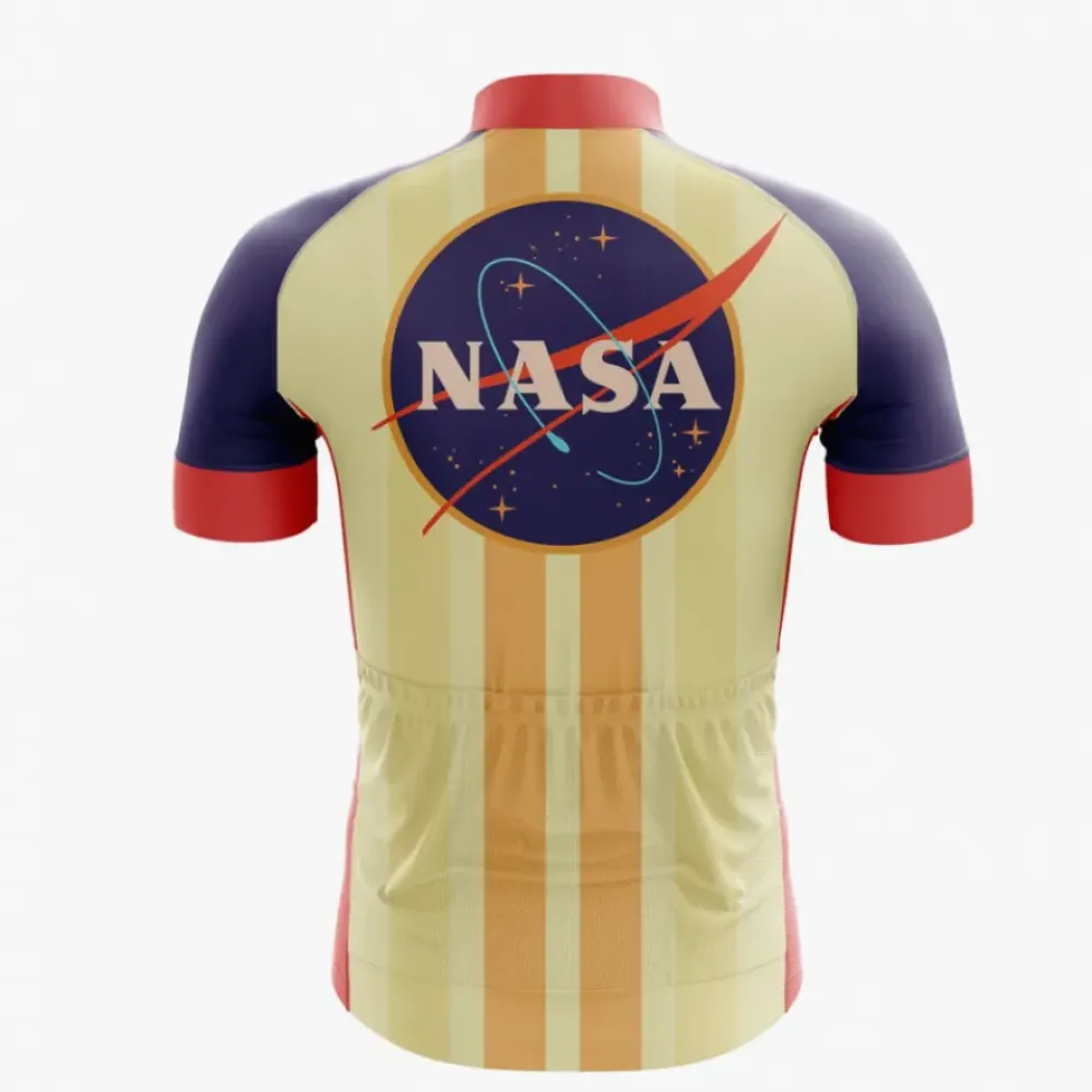NASA Cycling Jersey Vintage Solar Flare Gold/Navy/Red