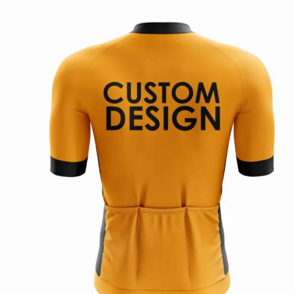 Custom Orange Aero Cycling Jersey - Bold Design