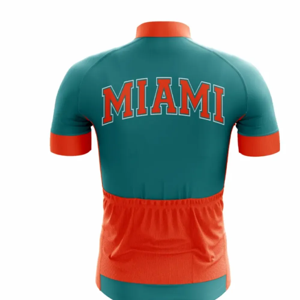 Miami Cycling Jersey Teal/Orange
