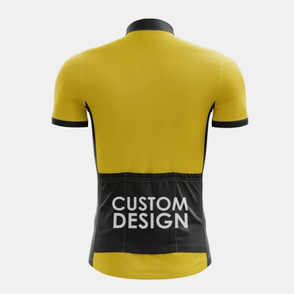 Custom-Behind Color Cycling Jersey - Unisex Yellow/Black