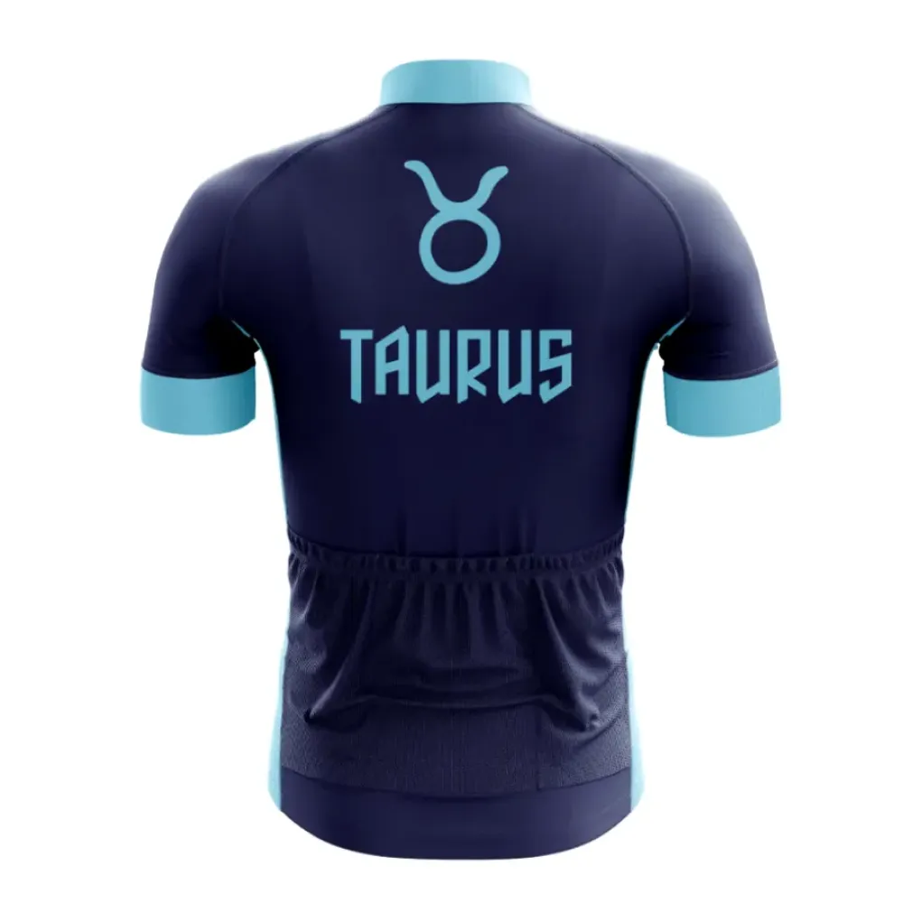 Taurus Cycling Jersey Navy/Light Blue