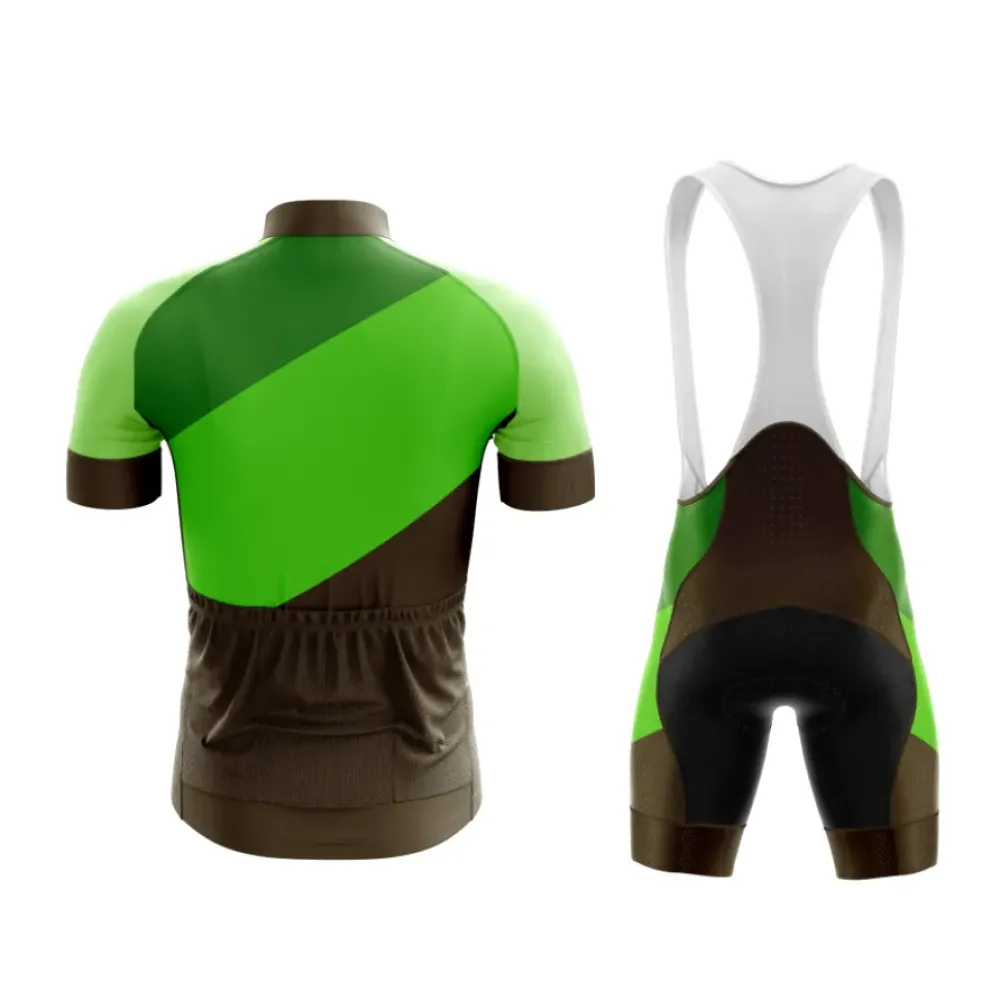 Vegan Cycling Jersey & Shorts Kit Green/Black