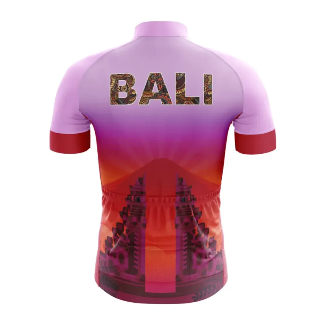Bali Cultural Cycling Jersey Purple/Pink/Red